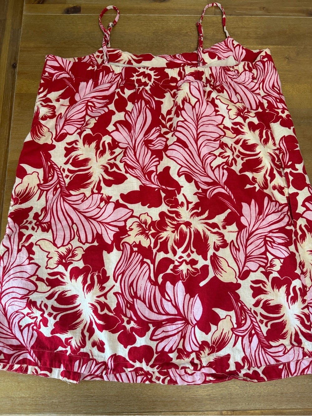 Abercrombie and Fitch Women’s Red and White Linen Blend Skort XLT - Picture 6 of 10